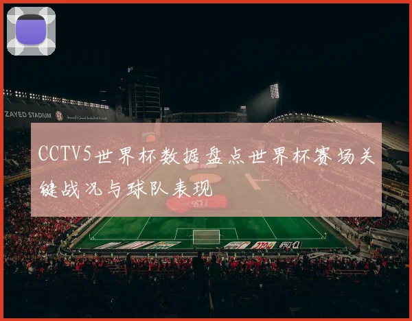 CCTV5世界杯数据盘点世界杯赛场关键战况与球队表现